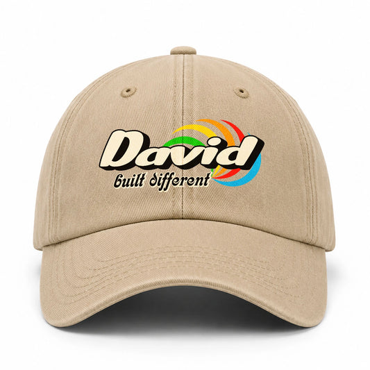 Your Name Built Different Retro Washed Cap DAVID 13K1 C55PF