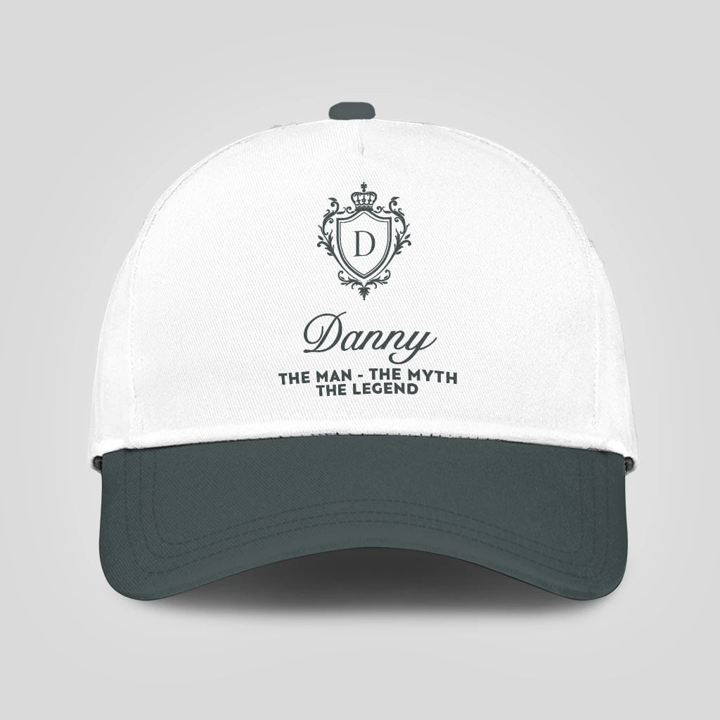 The Man The Myth The Legend Elegant Gray And White Cap DANNY 13K1 C170PF