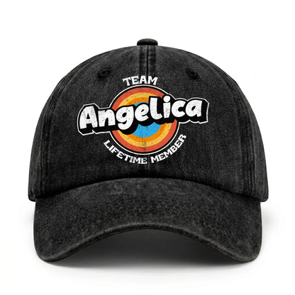 Team Your Name Lifetime Member Logo Cap ANGELICA 13K1 C66PF