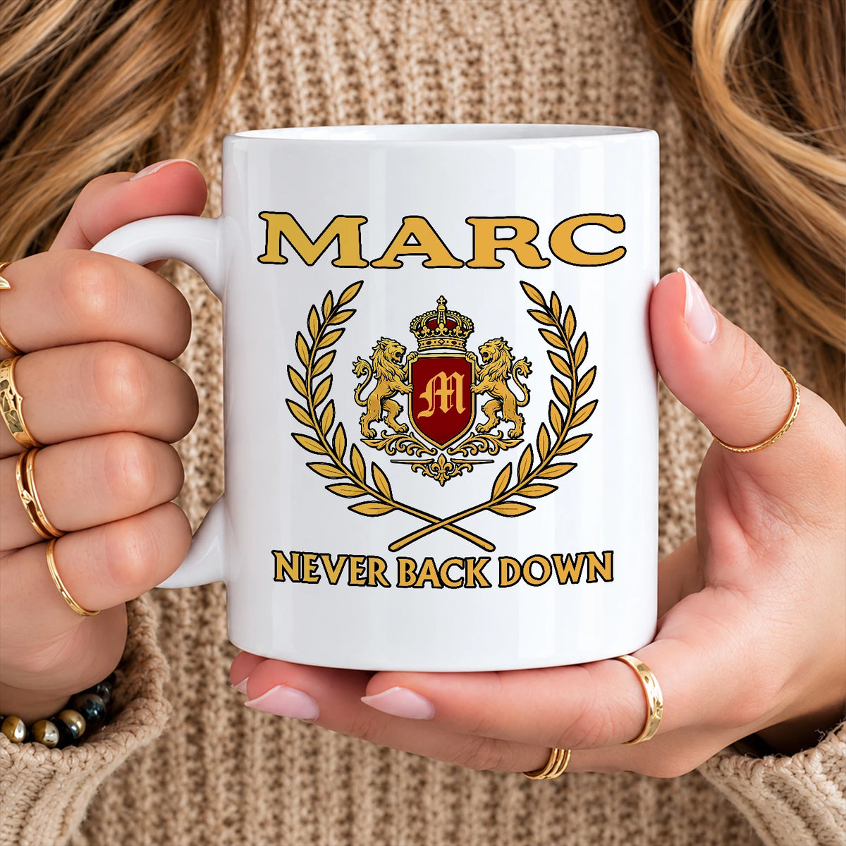 Never Back Down Royal Mug MARC 13K1 MG22