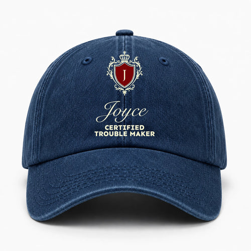 Live Laugh Love Royal Blue Washed Cap JOYCE 13K1 C176PF