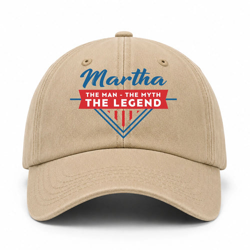 The Man The Myth The Legend Logo Washed Cap MARTHA 13K1 C37PF