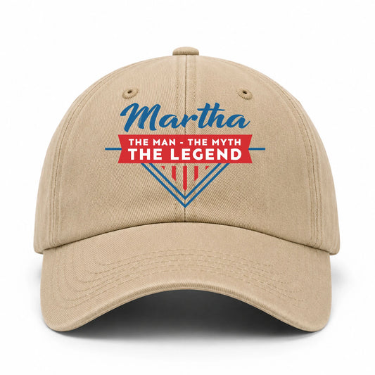 The Man The Myth The Legend Logo Washed Cap MARTHA 13K1 C37PF