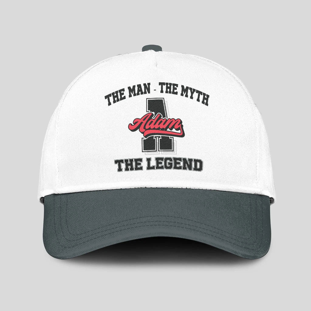The Man The Myth The Legend Custom Initial Letter And Name Cap ADAM 13K1 C38PF