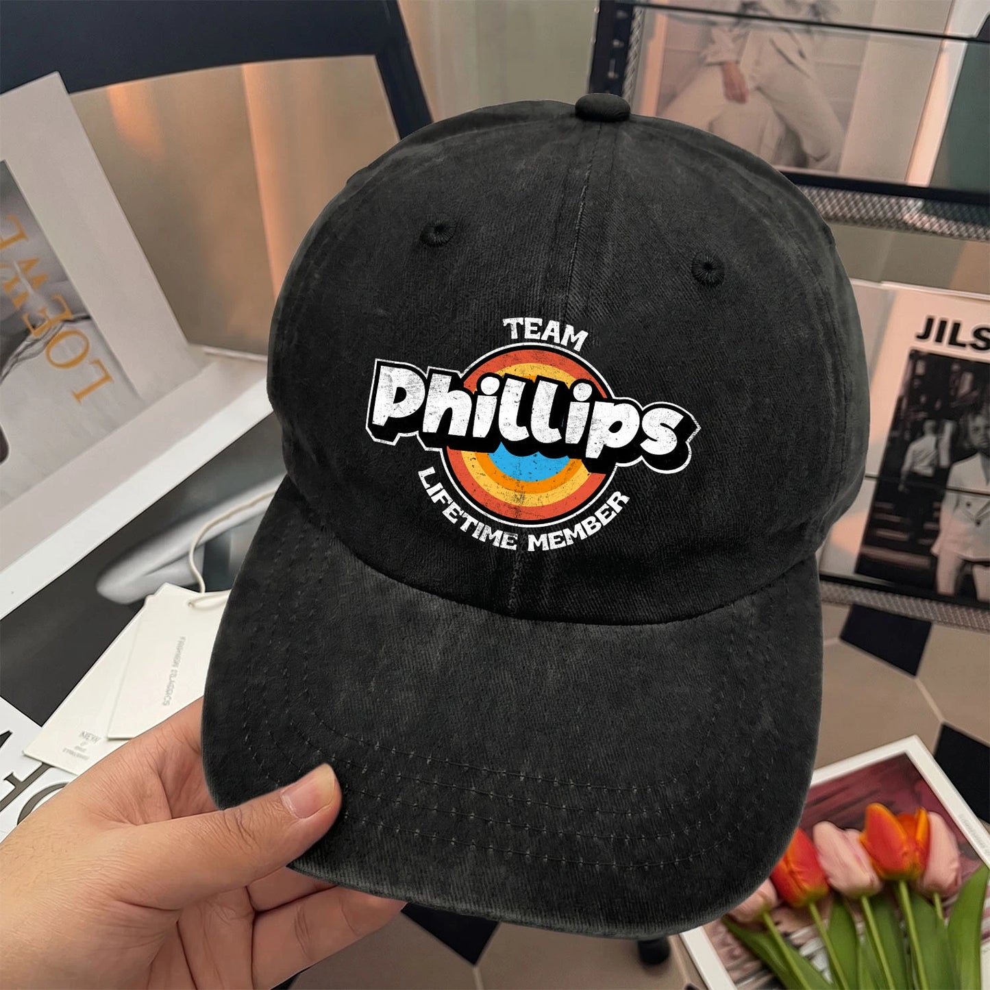 Team Your Name Lifetime Member Logo Cap PHILLIPS 13K1 C66PF