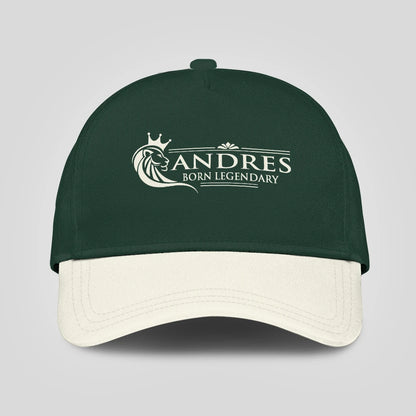 Born Legendary Lion Logo Sage Green And Beige Cap ANDRES 13K1 C182PF