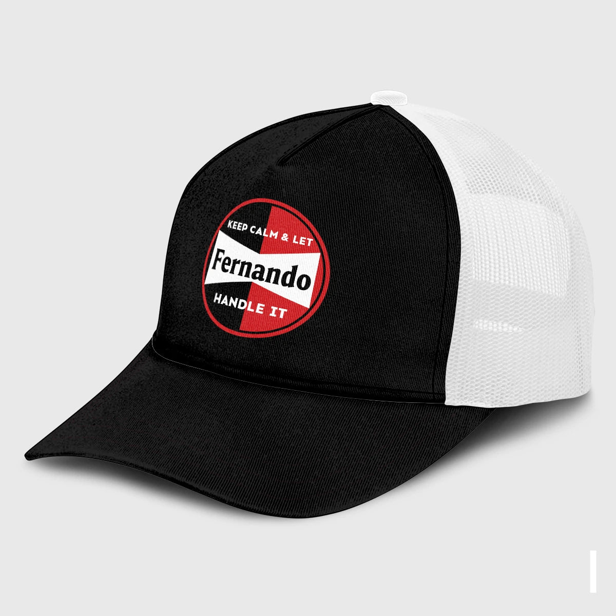 Keep Calm & Let Your Name Handle It Black Mesh Cap FERNANDO 13K1 C206PF