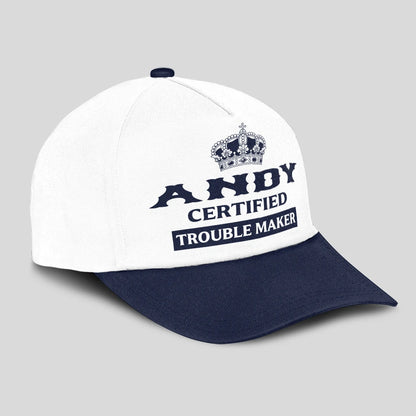 Certified Your Name Trouble Maker Washed Cap ANDY 13K1 C148PF