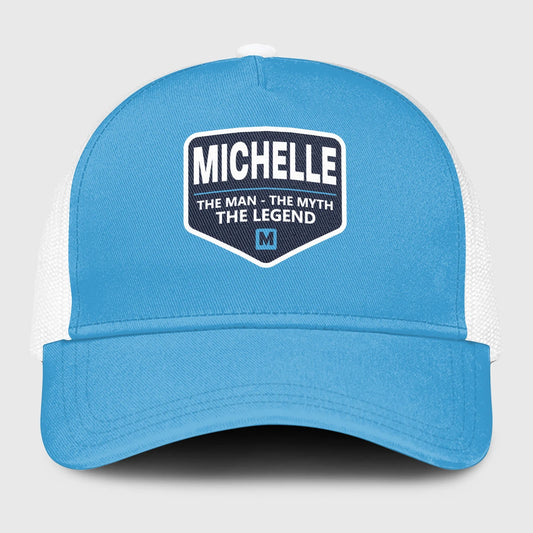 The Man The Myth The Legend Light Blue Mesh Cap MICHELLE 13K1 C190PF