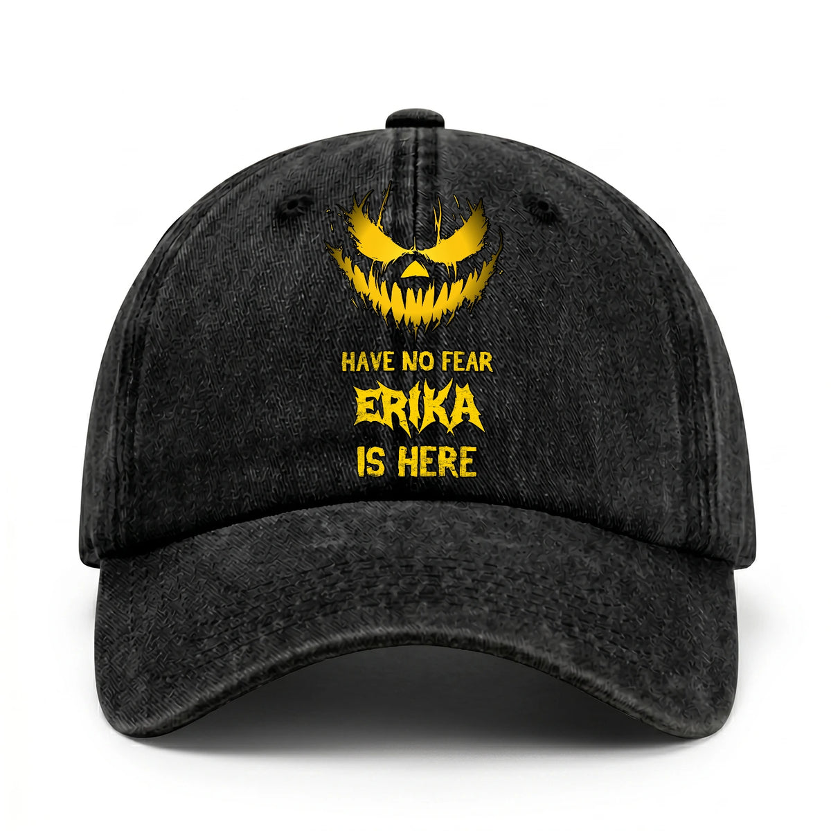 Have No Fear Your Name Is Here Jack O' Lantern Washed Cap ERIKA 13K1 C135PF