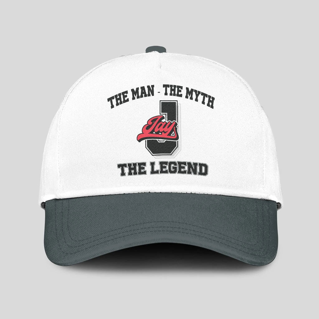 The Man The Myth The Legend Custom Initial Letter And Name Cap JAY 13K1 C38PF