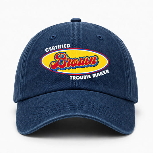 Certified Your Name Trouble Maker Washed Cap BROWN 13K1 C73PF