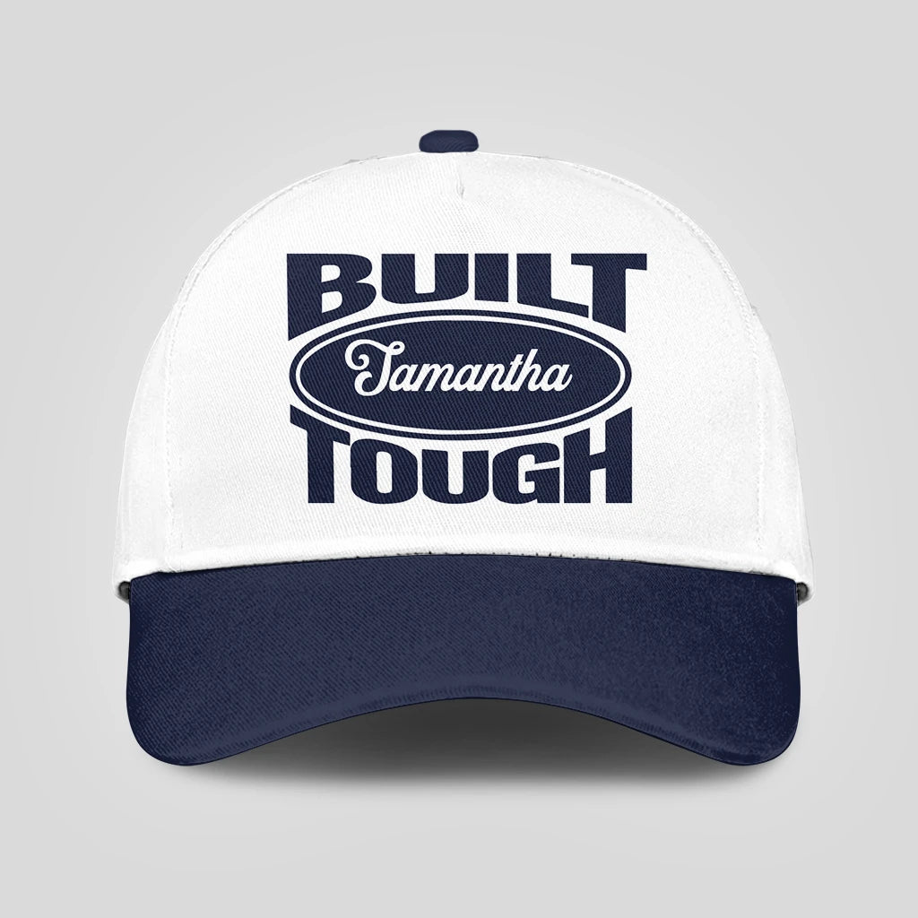 Built Your Name Tough Slogan Blue And White Cap SAMANTHA 13K1 C95PF