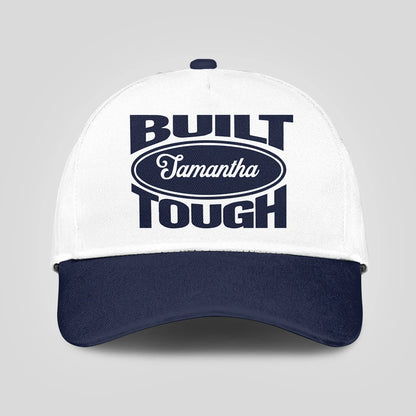 Built Your Name Tough Slogan Blue And White Cap SAMANTHA 13K1 C95PF