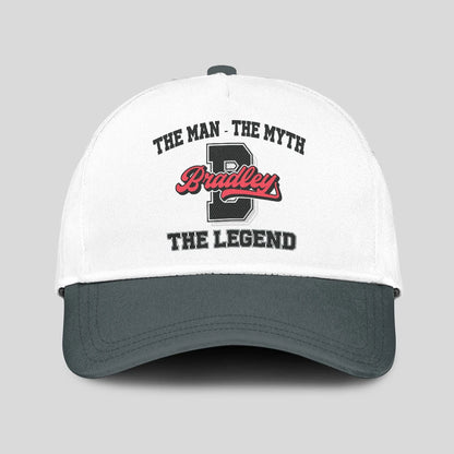The Man The Myth The Legend Custom Initial Letter And Name Cap BRADLEY 13K1 C38PF