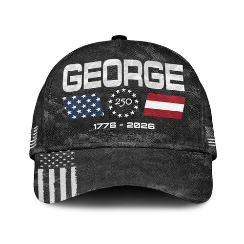 GEORGE 13K1-C13PF 250th Anniversary Patriotic Baseball Cap 1776–2026