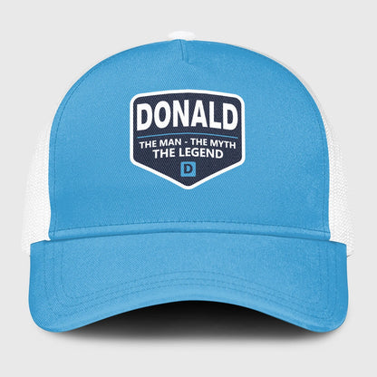The Man The Myth The Legend Light Blue Mesh Cap DONALD 13K1 C190PF