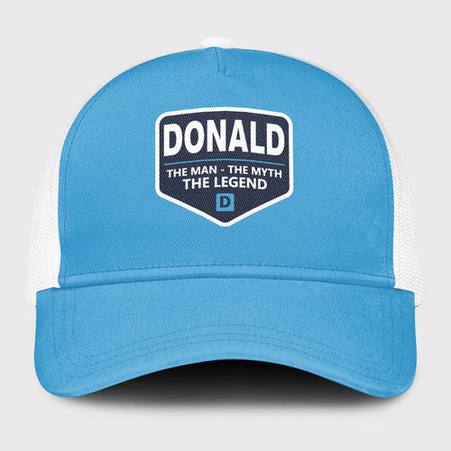 The Man The Myth The Legend Light Blue Mesh Cap DONALD 13K1 C190PF