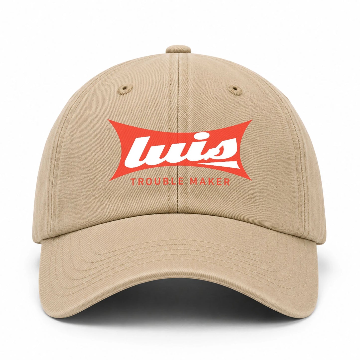 Trouble Maker Red Logo Washed Cap LUIS 13K1 C78PF