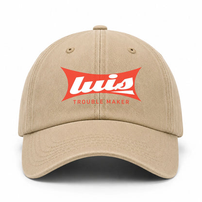 Trouble Maker Red Logo Washed Cap LUIS 13K1 C78PF
