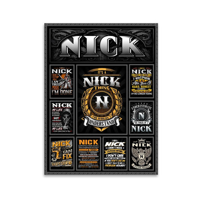 NICK Personalized Sponge Floor Mat – Custom Printed Home Decor 13K1-AR2