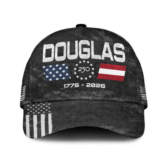 DOUGLAS 13K1-C13PF 250th Anniversary Patriotic Baseball Cap 1776–2026