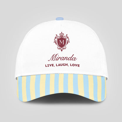 Live Laugh Love Blue And Yellow Luxury Cap MIRANDA 13K1 C121PF