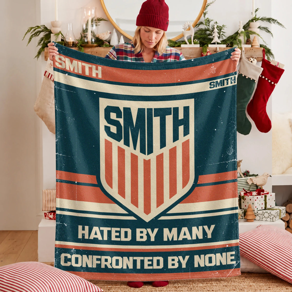 Hated By Many Confronted By None Retro Fleece Blanket SMITH 13K1 BK58
