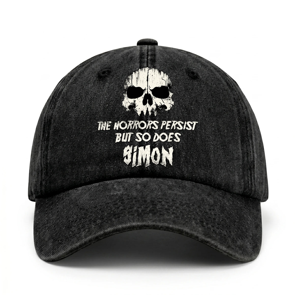 The Horrors Persist But So Does Your Name Cool Skull Washed Cap SIMON 13K1 C134PF