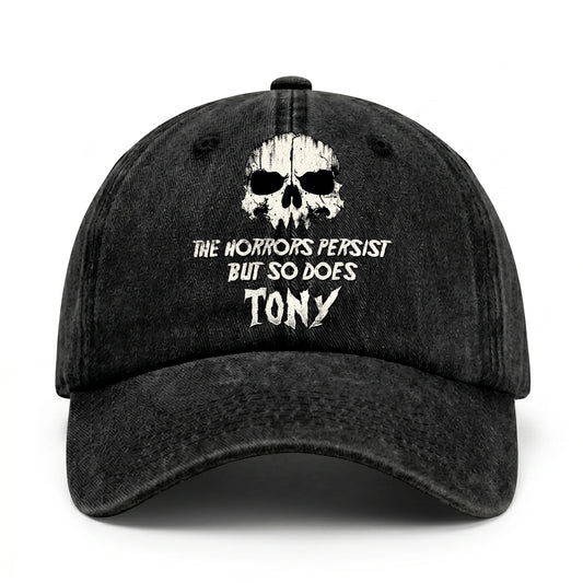 The Horrors Persist But So Does Your Name Cool Skull Washed Cap TONY 13K1 C134PF