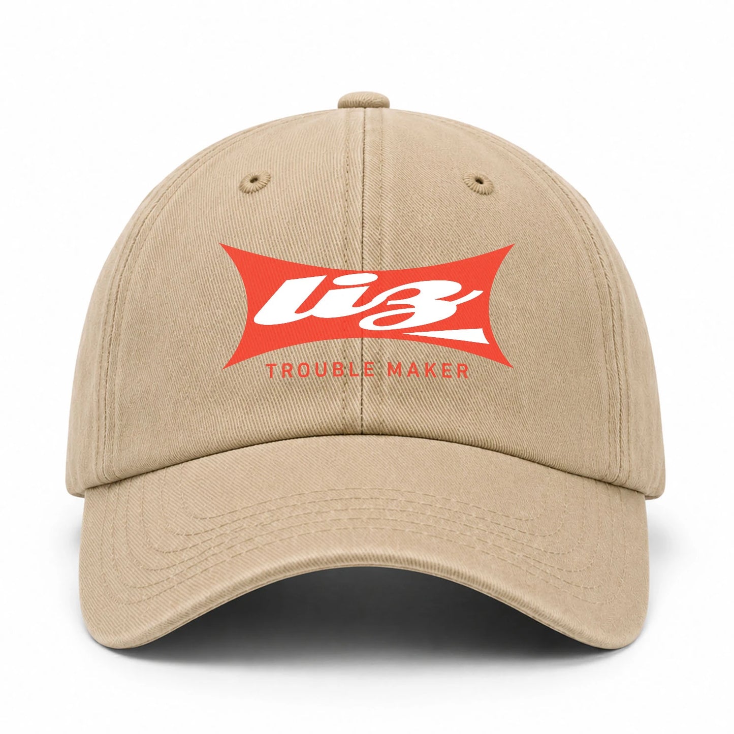 Trouble Maker Red Logo Washed Cap LIZ 13K1 C78PF