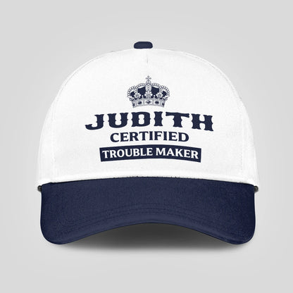 Certified Your Name Trouble Maker Washed Cap JUDITH 13K1 C148PF