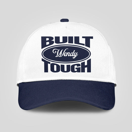 Built Your Name Tough Slogan Blue And White Cap WENDY 13K1 C95PF