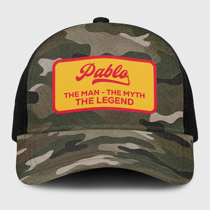 The Man The Myth The Legend Camo Vintage Mesh Cap PABLO 13K1 C191PF