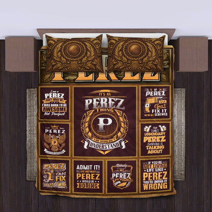 PEREZ Limited Edition Personalized Bedding Set 13K1-BS3