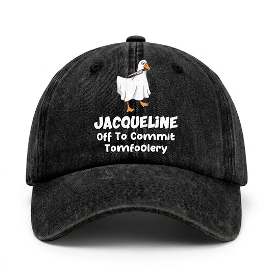 Off To Commit Tomfoolery Funny Goose Washed Cap JACQUELINE 13K1 C131PF
