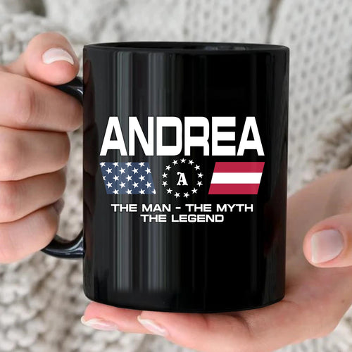 The Man The Myth The Legend Us Flag Mug ANDREA 13K1 MG23