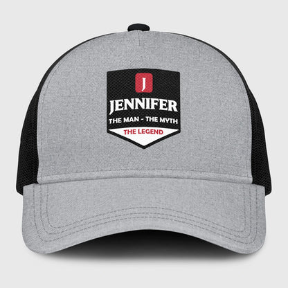 The Man The Myth The Legend Gray Mesh Cap JENNIFER 13K1 C189PF