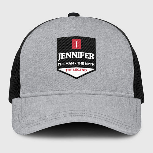 The Man The Myth The Legend Gray Mesh Cap JENNIFER 13K1 C189PF