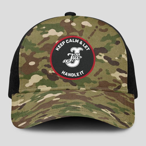 Keep Calm & Let Your Name Handle It Camo Mesh Cap JILL 13K1 C209PF