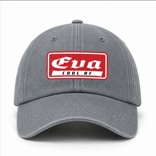 Your Name Cool Af Red Logo Funny Washed Cap EVA 13K1 C79PF