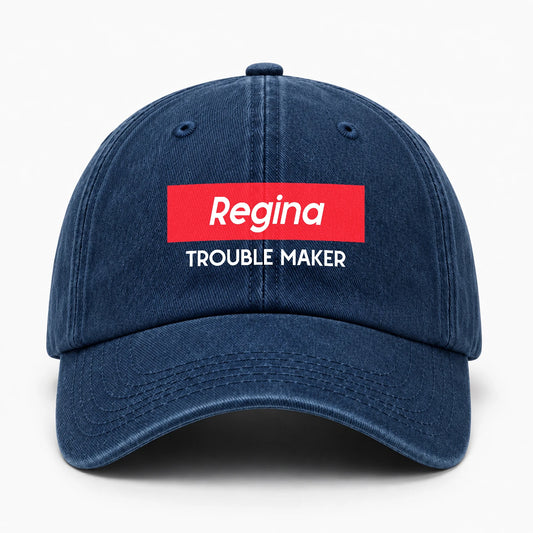 Trouble Maker Red Logo Washed Cap REGINA 13K1 C140PF