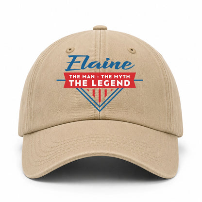 The Man The Myth The Legend Logo Washed Cap ELAINE 13K1 C37PF