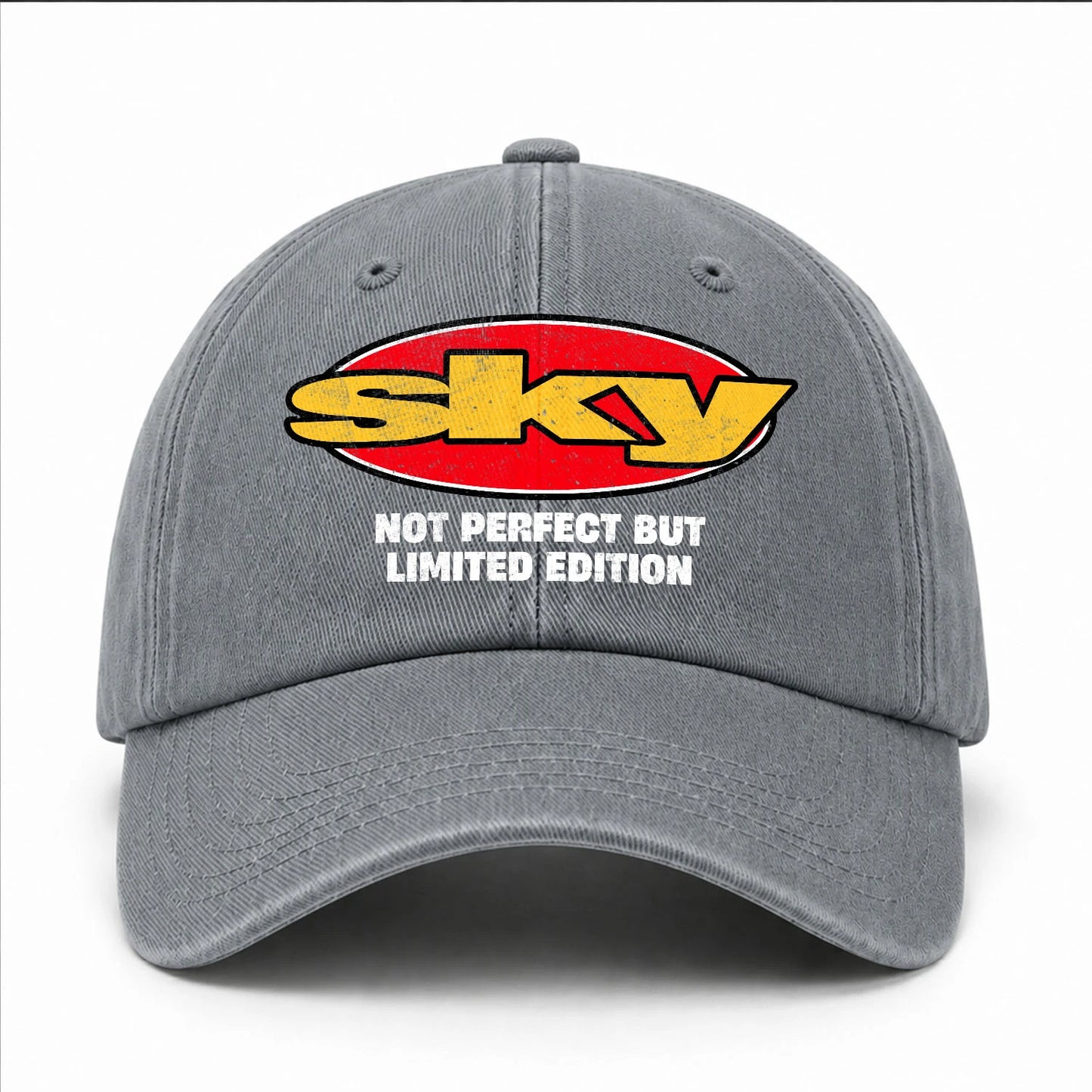 Your Name Not Perfect But Limited Edition Red Logo Washed Cap SKY 13K1 C84PF