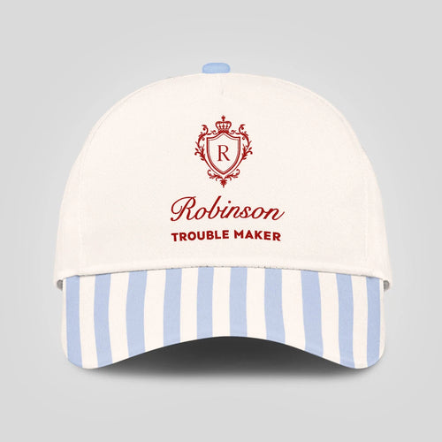 Trouble Maker Stripped Blue Beach Cap ROBINSON 13K1 C74PF