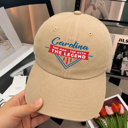 The Man The Myth The Legend Logo Washed Cap CAROLINA 13K1 C37PF