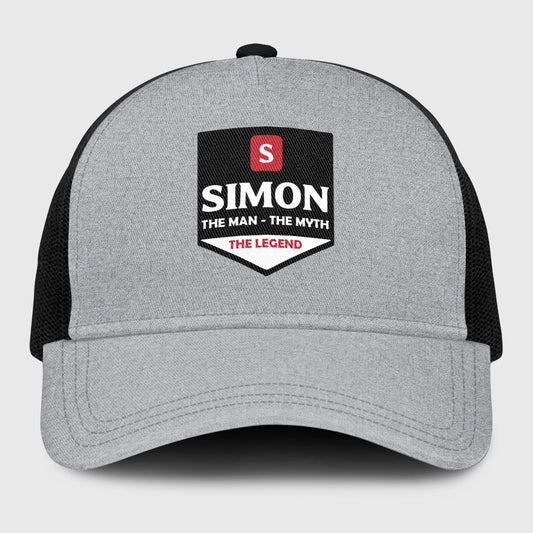 The Man The Myth The Legend Gray Mesh Cap SIMON 13K1 C189PF