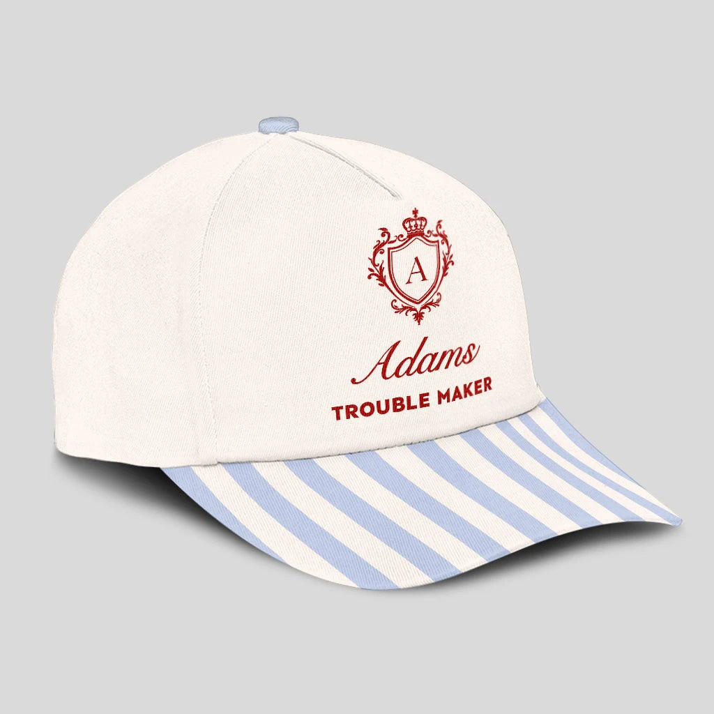 Trouble Maker Stripped Blue Beach Cap ADAMS 13K1 C74PF
