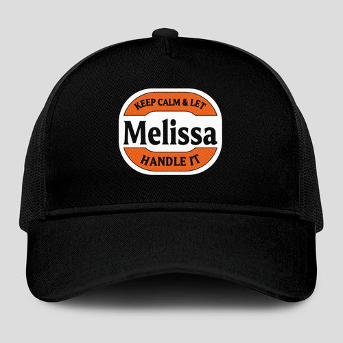 Keep Calm & Let Your Name Handle It Black Mesh Cap MELISSA 13K1 C199PF