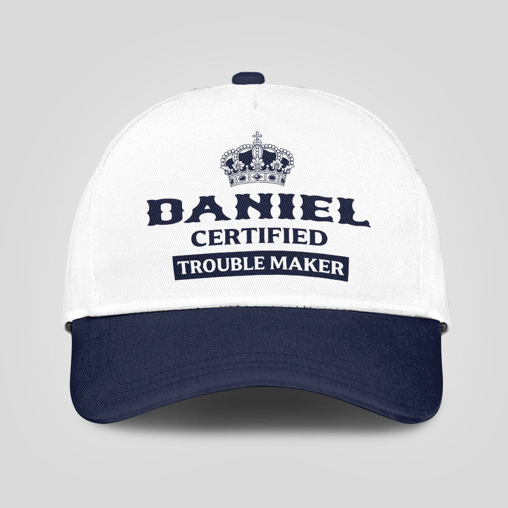 Certified Your Name Trouble Maker Washed Cap DANIEL 13K1 C148PF